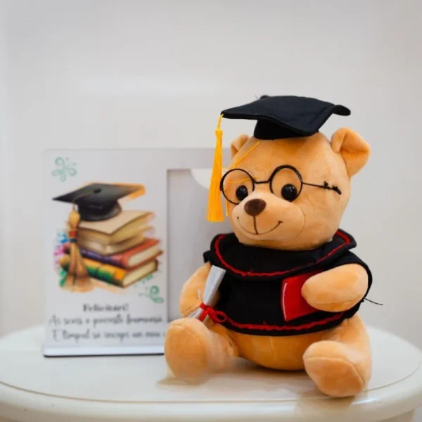 ursulet de plus absolvent 19 cm, teddy bear, cadou absolvire , multicolor, impact vision® ursulet de plus absolvent 19 cm, teddy bear, cadou absolvire , multicolor, impact vision®