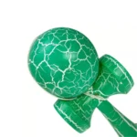 kendama profesionala din lemn, 18 cm – model clasic cu design crapat, culoare verde/alb, impact vision®