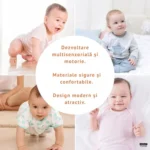 centru de activitati si joaca cu saltea interactiva si pian 4 in 1 pentru bebelusi – impact vision®