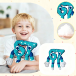 jucarie de plus six seven, personaj animat, albastru, impact vision®