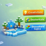 set 144 cuburi de constructie magnetice impact vision®, frozen kingdom, multicolor pentru copii 3+