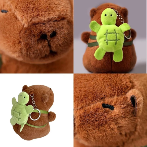 jucarie de plus capybara cu rucsac, impact vision®, breloc, 10 cm, maro jucarie de plus capybara cu rucsac, impact vision®, breloc, 10 cm, maro