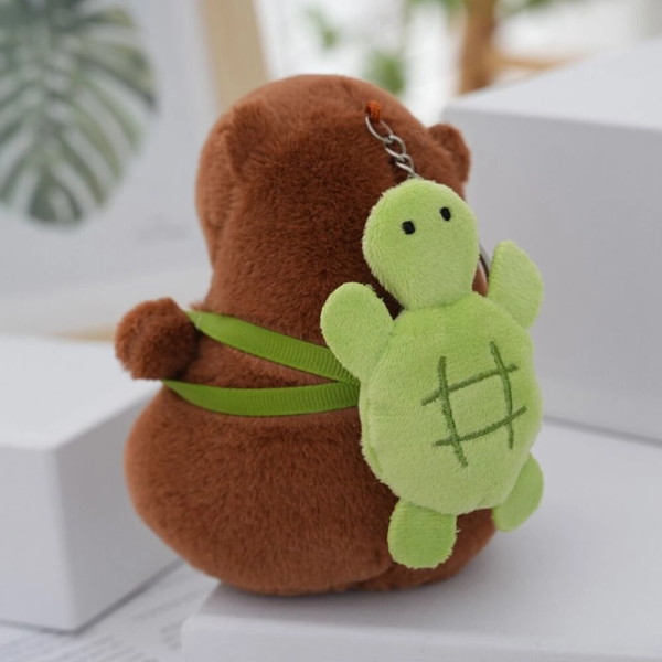 jucarie de plus capybara cu rucsac, impact vision®, breloc, 10 cm, maro jucarie de plus capybara cu rucsac, impact vision®, breloc, 10 cm, maro