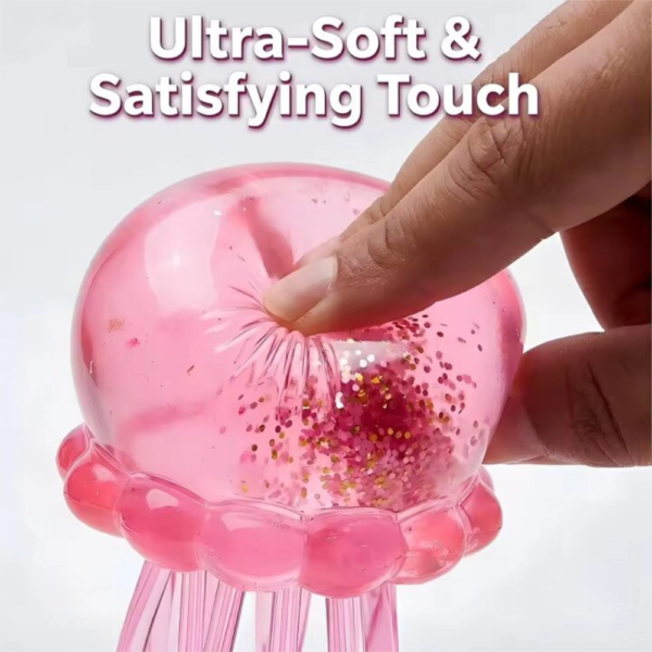 jucarie antistres meduza squishy senzoriala cu glitter, tentacule elastice, impact vision®, culoare roz jucarie antistres meduza squishy senzoriala cu glitter, tentacule elastice, impact vision®, culoare roz