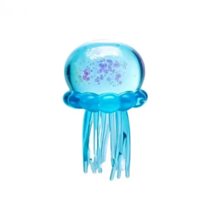 jucarie antistres meduza squishy senzoriala cu glitter, tentacule elastice, impact vision®, culoare albastru