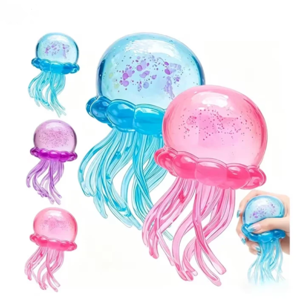 jucarie antistres meduza squishy senzoriala cu glitter, tentacule elastice, impact vision®, culoare albastru jucarie antistres meduza squishy senzoriala cu glitter, tentacule elastice, impact vision®, culoare albastru