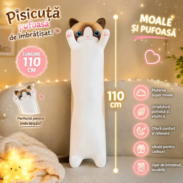 jucarie de plus pisica, tip perna, umplutura hipoalergenica, 110 cm, culoare gri soft (copie) jucarie de plus pisica, tip perna, umplutura hipoalergenica, 110 cm, culoare gri soft (copie)