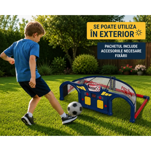 joc interactiv poarta de fotbal impact vision® pentru copii, 2 moduri, scor electronic, minge inclusa joc interactiv poarta de fotbal impact vision® pentru copii, 2 moduri, scor electronic, minge inclusa
