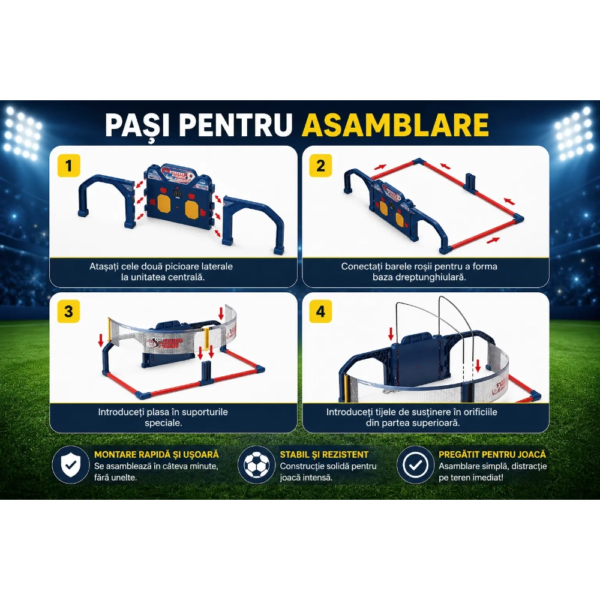joc interactiv poarta de fotbal impact vision® pentru copii, 2 moduri, scor electronic, minge inclusa joc interactiv poarta de fotbal impact vision® pentru copii, 2 moduri, scor electronic, minge inclusa