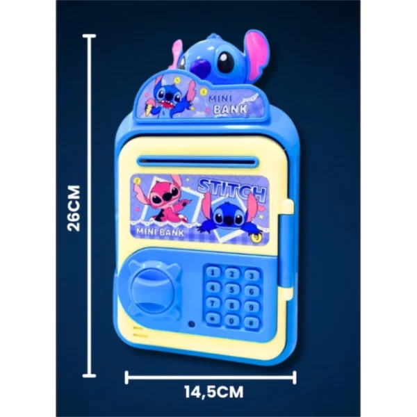 pusculita interactiva pentru copii impact vision®, model cu stitch, fanta pentru bancnote, sunete distractive, plastic rezistent pusculita interactiva pentru copii impact vision®, model cu stitch, fanta pentru bancnote, sunete distractive, plastic rezistent