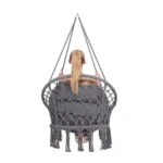 scaun tip legat suspendat cu perna pentru casa sau gradina, stil rustic, ideal pentru terasa, foisor sau interior, alb, impact vision® (copie)