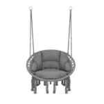 scaun tip legat suspendat cu perna pentru casa sau gradina, stil rustic, ideal pentru terasa, foisor sau interior, gri inchis, impact vision® (copie)