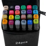set 24 markere cu alcool impact vision®, culori intense pentru desen, schite, proiecte si husa inclusa