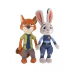 set 2 mascote din plus impact vision®, iepurele si vulpea, zootopia, multicolor, 38 cm