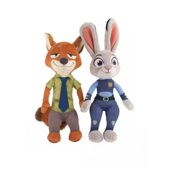 set 2 mascote din plus impact vision®, iepurele si vulpea, zootopia, multicolor, 38 cm set 2 mascote din plus impact vision®, iepurele si vulpea, zootopia, multicolor, 38 cm