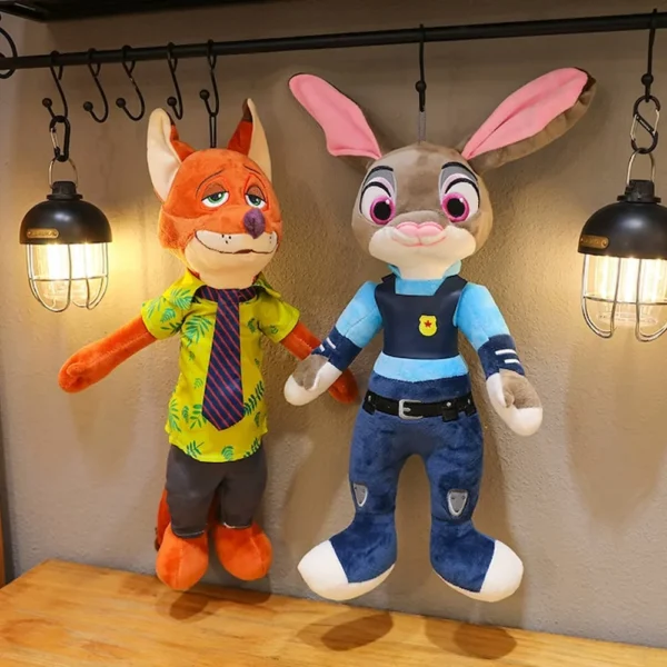 set 2 mascote din plus impact vision®, iepurele si vulpea, zootopia, multicolor, 38 cm set 2 mascote din plus impact vision®, iepurele si vulpea, zootopia, multicolor, 38 cm