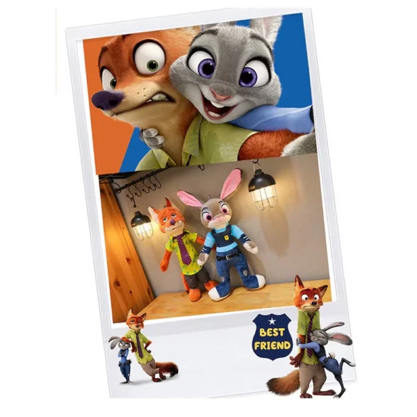 set 2 mascote din plus impact vision®, iepurele si vulpea, zootopia, multicolor, 38 cm set 2 mascote din plus impact vision®, iepurele si vulpea, zootopia, multicolor, 38 cm
