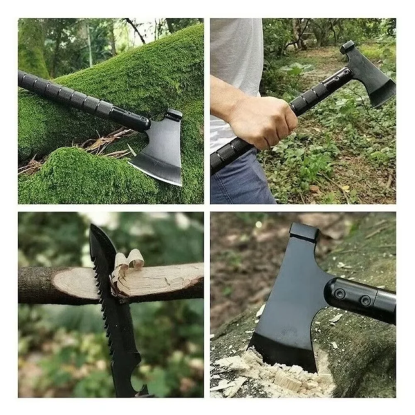 topor multifunctional 6 in 1 impact vsion®, cu amnar, fluier, cutit si busola, maner aluminiu, 43 cm topor multifunctional 6 in 1 impact vsion®, cu amnar, fluier, cutit si busola, maner aluminiu, 43 cm
