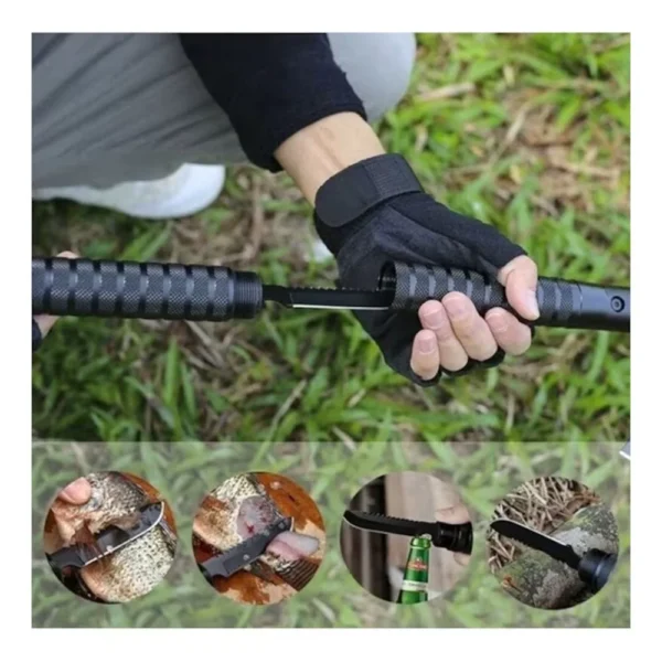 topor multifunctional 6 in 1 impact vsion®, cu amnar, fluier, cutit si busola, maner aluminiu, 43 cm topor multifunctional 6 in 1 impact vsion®, cu amnar, fluier, cutit si busola, maner aluminiu, 43 cm
