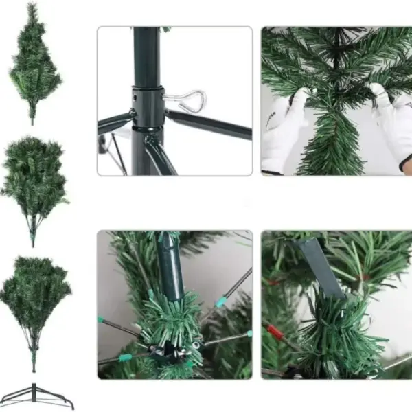 brad de craciun artificial impact vision®, impodobit, 45 accesorii, suport inclus, interior/exterior, verde brad de craciun artificial impact vision®, impodobit, 45 accesorii, suport inclus, interior/exterior, verde
